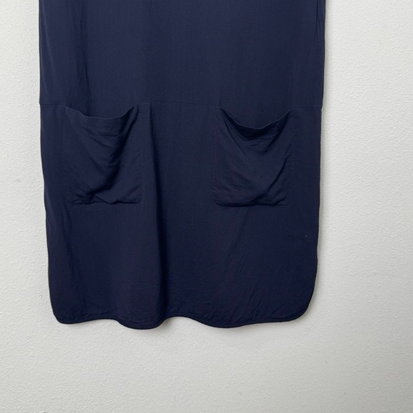 Theory Talma Malaya‎ Shift Dress with Front Pockets Navy Dark Blue Size 4 - Picture 3 of 11